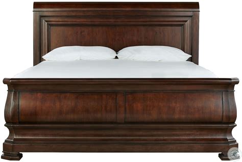 Reprise Classical Cherry Queen Sleigh Bed Sleigh Bedroom Set Queen Sleigh Bed Sleigh Beds