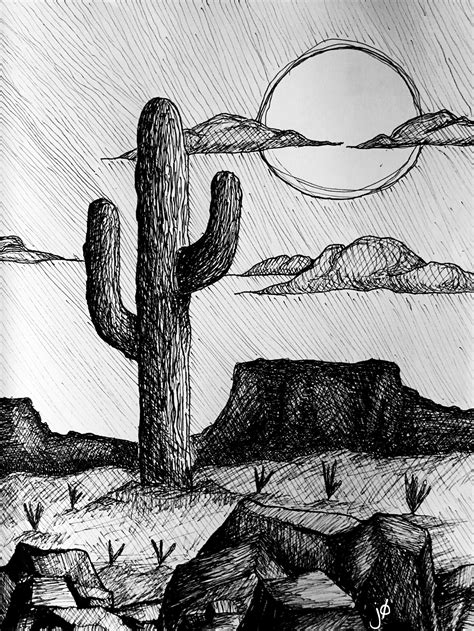 Desert Scene Drawing At Explore Collection Of