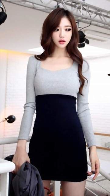 2015new Style Woman Sex Dresses Girls Long Party Dress Ladys Office Clothes Blackandgray Dress