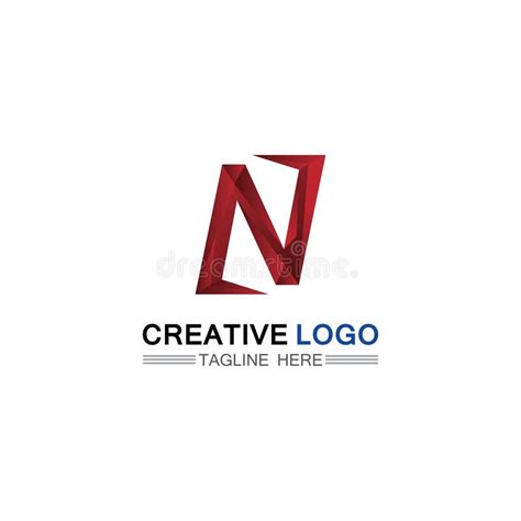 N Logotipo Fonte Empresa Logo Business E Letra Inicial N Vetor De
