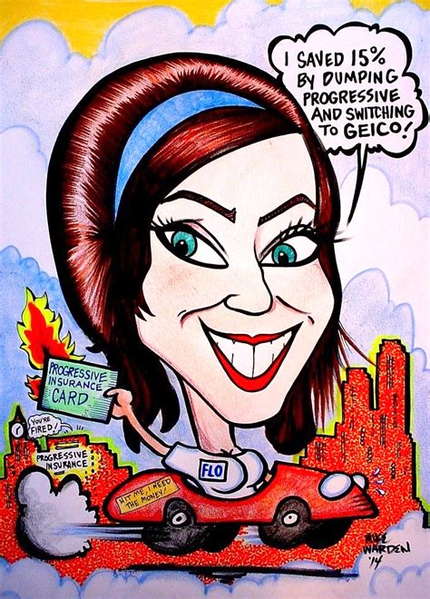 Mike S Caricature Of Flo The Progressive Insurance Lady Cartoon Vegas
