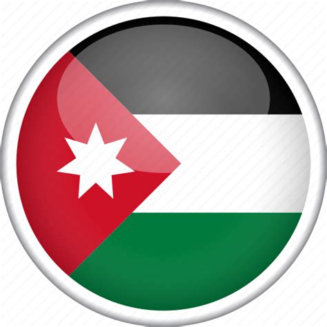 Circle Country Flag Jordan National Icon Download On Iconfinder
