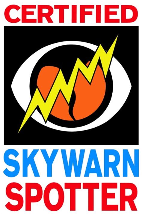 Skywarn Certified Spotter Decal Sticker 03