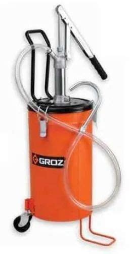 Groz Mild Steel Bucket Oil Pump For Industrial Model Namenumber V12