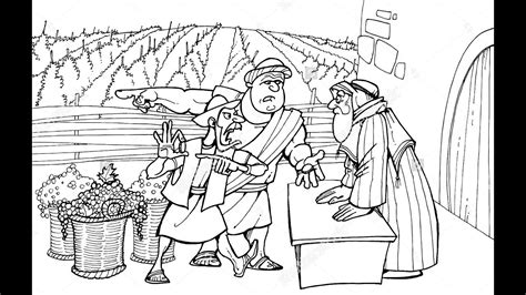 Vineyard Workers Parable Coloring Pages Sketch Coloring Page