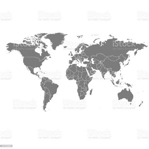 Detailed Vector World Map Stock Illustration Download Image Now Istock