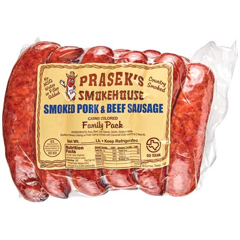 Praseks Pork And Beef Smoked Sausage Shop Sausage At H E B