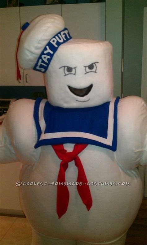 Stay Puft Marshmallow Man Diy Costume Tutorial Ghostbusters Easy No Sew Costume Artofit