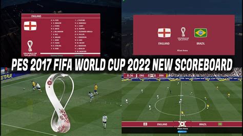 Pes 2017 Fifa World Cup 2022 New Scoreboard Hd Youtube