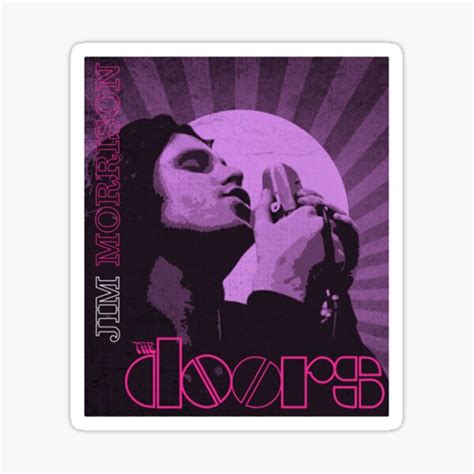 The Doors Band Jim Morrison Sticker By Noomersalad Redbubble