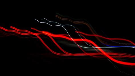 Wallpaper Lines Wavy Neon Freezelight Black Hd Picture Image