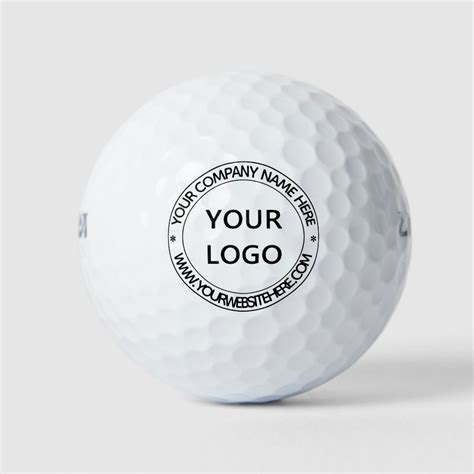 Custom Business Logo Company Stamp Personalised Golf Balls Zazzle