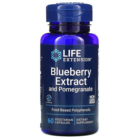 Blueberry Extract And Pomegranate 60 Vegetarian Capsules Life