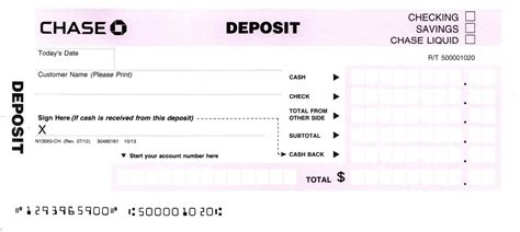 Deposit Slips Examples Template Business