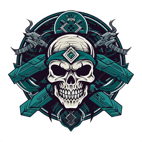 Premium Vector Skull Emblem Vector Logo Agressive Ancient Warrior