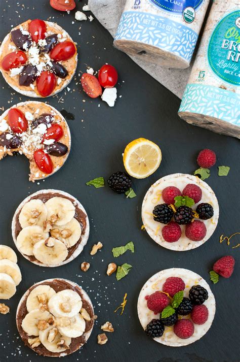 They are easy to store and most people use them as emergency snacks or for desk lunches. Loaded Brown Rice Cakes: 3 Ways - The Organic Dietitian