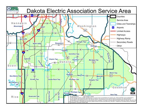 Service Area Map Dakota Electric Association