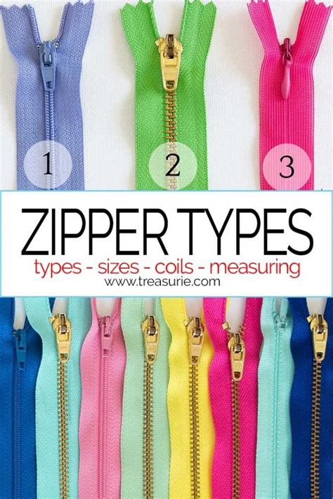 Types Of Zipper Type Sizes Parts And Measuring Zippers Treasurie