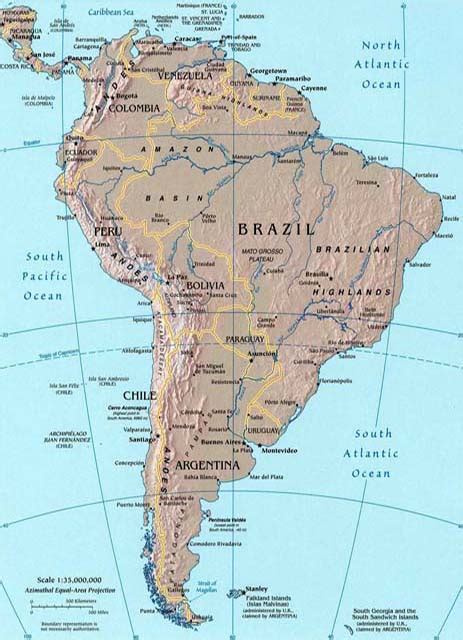Landforms Of South America Mountain Ranges Of South America Rivers Of