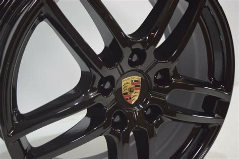 19 Porsche Cayenne Black Factory Oem Wheels Rims 958362146009a1