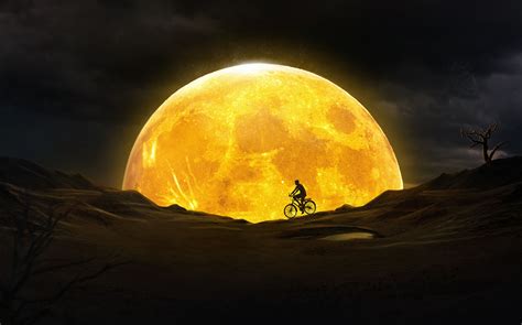 Yellow Moon Wallpapers Wallpaper Cave