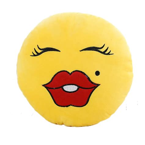 RUBIHOME Decorative Smile Kiss Emoji Pillow Cushions With Inner Filled Sofa Home Decor Creative