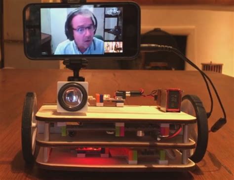 Smartipresence from the crafty robot is a cardboard bot that allows users to navigate around areas and communicate with others much like a telepresence but smaller. Telly Telepresence Robot - Robotic Gizmos