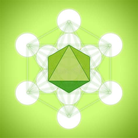 Metatron`s Cube With Platonic Solids Octahedron Royalty Free