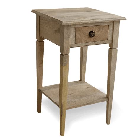 Empire Bedside Table With Shelf ~ Two Sizes Em2ws And Em2wrs