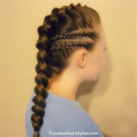 Braided Faux Hawk With Cornrow Accents Tutorial Hairstyles For Girls