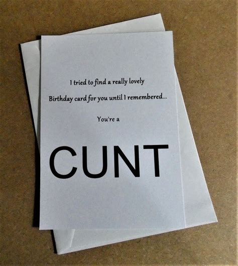 Funny Rude Offensive Birthday Card Adult Humour Birthday Etsy Uk