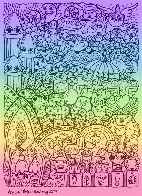 Rainbow Doodle 4 By Artwyrd On Deviantart