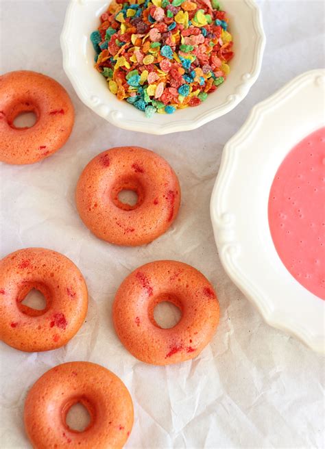 Baked Cherry Donuts With Fruity Pebbles The Gold Lining Girl