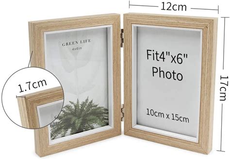 Double Picture Frame 4x6 Rustic Wood Hinged Photo Frames For Etsy