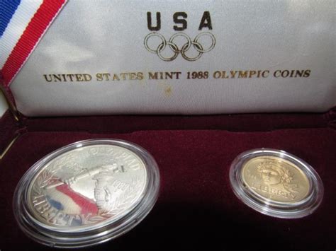 49 1988 United States Mint Olympic Proof Silver Dollar And G