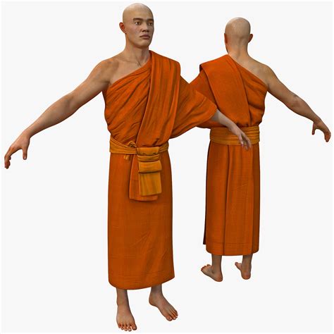 Buddhist Monk Rigged Max Buddhist Clothing Concept Clothing