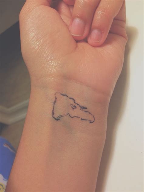 Maybe you would like to learn more about one of these? Map of the Dominican Republic as a tattoo. The heart is ...