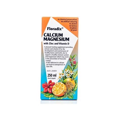 Vitamin d helps your body absorb calcium. Floradix Calcium Magnesium with Zinc and Vitamin D ...