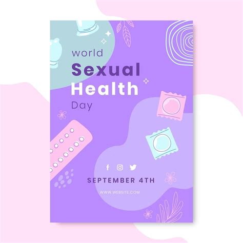 Free Vector Hand Drawn World Sexual Health Day Vertical Flyer Template