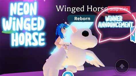 Making A Neon Winged Horse 💙 From The New Update And Announcing Pet