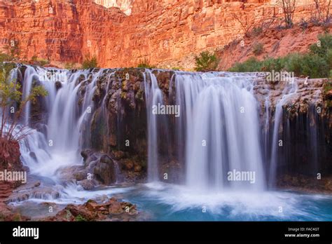 Navajo Falls Havasupai Indian Reservation Grand Canyon Arizona Stock