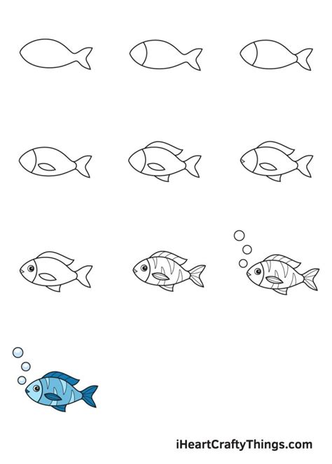 Fish Drawing How To Draw A Fish Step By Step
