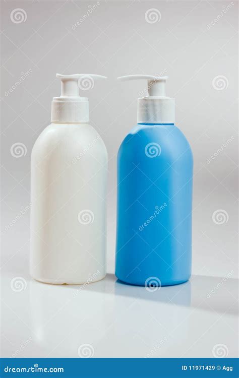 Two Plastic Bottles Stock Image Image Of Product Blue 11971429