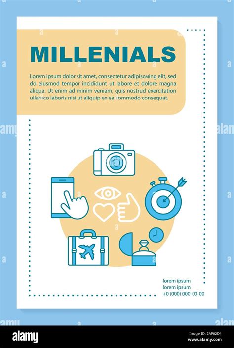 Millennials Poster Template Layout Age Group Core Values And