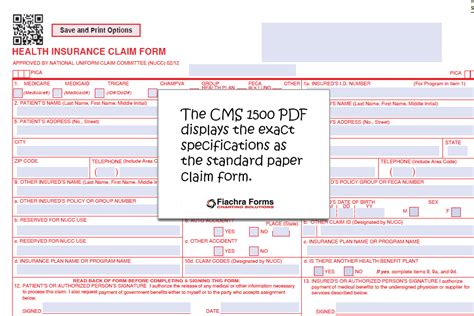 Cms 1500 Hcfa Pdf Template And 200 Paper Claim Forms Fiachra Forms