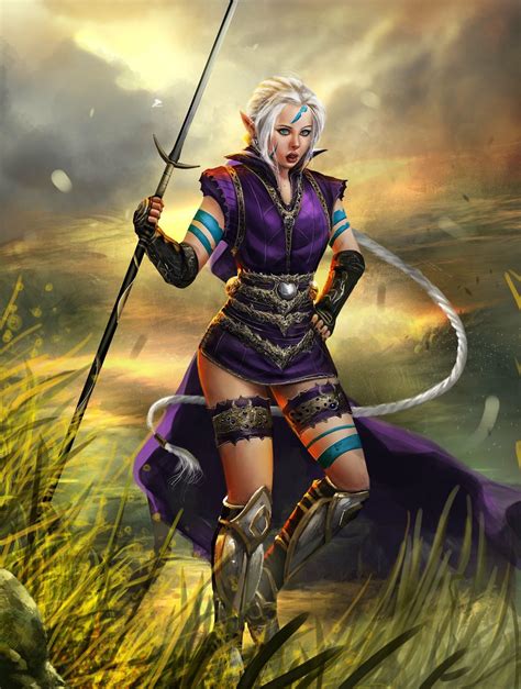 Art Oc Female Elf Warrior Rdnd