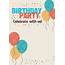 Free Birthday Party Invitation Templates  Addictionary