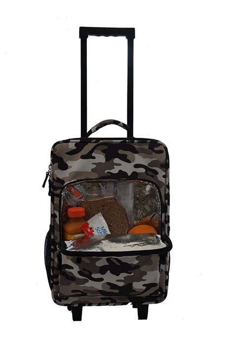 Obersee Kids Travel Suitcase With Integrated Snack Lunch Box Cooler