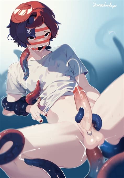 Rule 34 American American Flag Countryhuman Countryhumans Gay Male Male Only Painted Nails