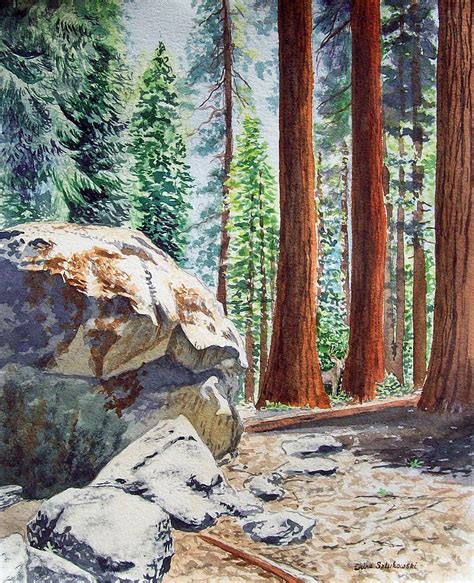 National Park Sequoia Painting By Irina Sztukowski Fine Art America